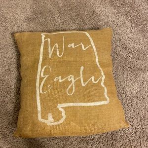War Eagle Auburn Burlap Pillow